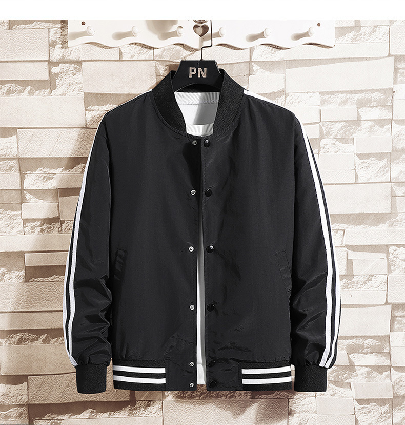 Giacca uomo autunno stile baseball casual con collo alla coreana_voghion.com