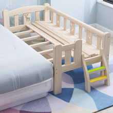 Gỗ rắn trẻ em giường đơn bé gái giường công chúa giường mở rộng giường nhỏ với lan can bé khâu giường Giường trẻ em