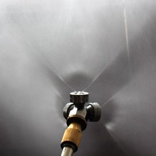 電動噴霧器電鍍銅噴頭扇形細霧農用園林除塵降溫直單雙三霧化噴頭