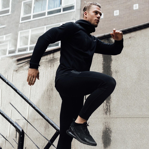 Muscle fitness brothers European and American autumn and winter new solid color sports fitness trousers men's running men's clothing wholesale dropshipping