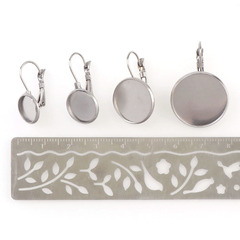 10 pieces per pack | Stainless Steel Ear Clips | Round French Ear Hooks | Blank Settings & Backings | DIY Jewelry Accessories