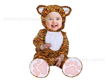 萬聖節兒童嬰兒3-6歲老虎動物角色扮演服百獸之王老虎話劇演出服