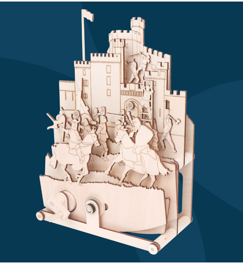 Timberkits英国手工动手类成人拼搭玩具成型后可以摆动中世纪之战