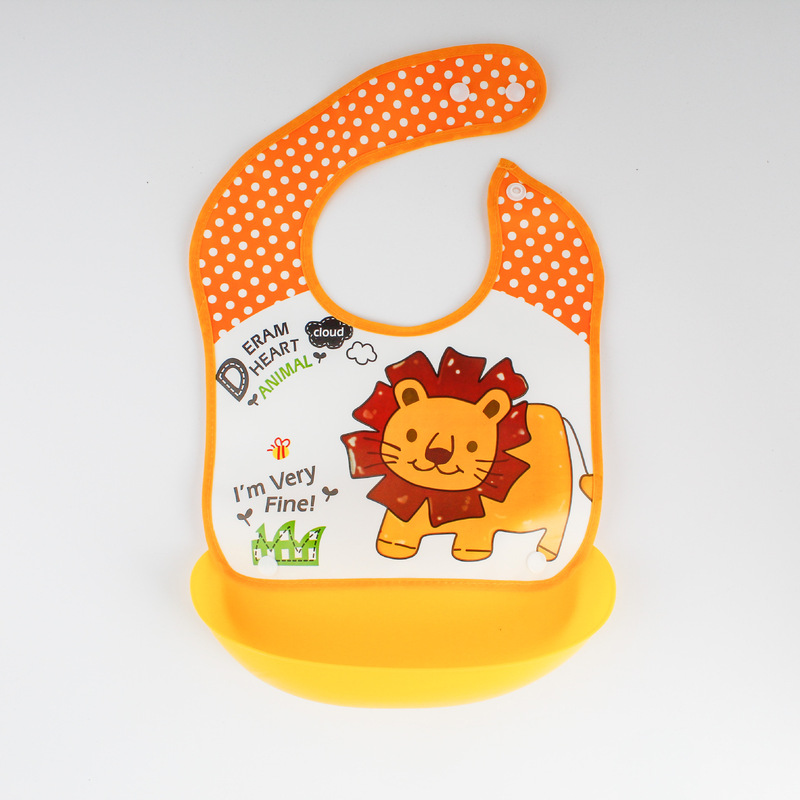 Factory direct baby eating bib detachable baby waterproof bib saliva towel cartoon eva bib
