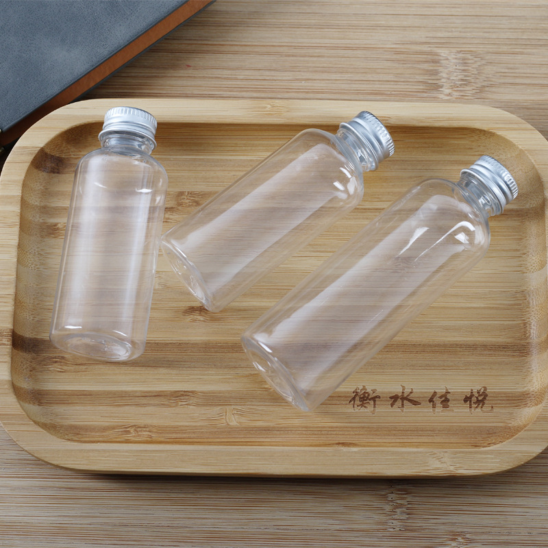 Tapa de aluminio transparente botella de plástico ordinario tapa de tornillo de plástico botella de loción de agua cosmética sub-botella de plástico pequeña botella vacía