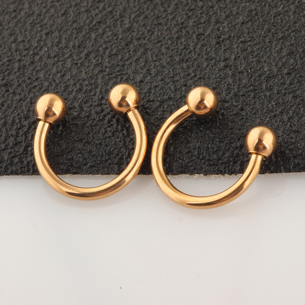 16G labret stud size and finish detail