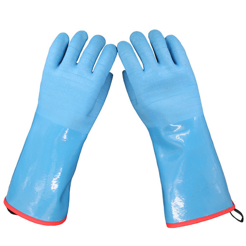 Heavy-duty neoprene high-temperature oven-resistant steam-resistant BBP barbecue flame-retardant heat-proof oil-proof and anti-scalding labor protection gloves