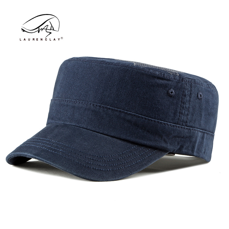Sombrero de algodón estilo coreano al por mayor sombrero de copa plana para hombre Four Seasons gorra de pico universal para mujer sombrilla de protección solar casual sombrero militar
