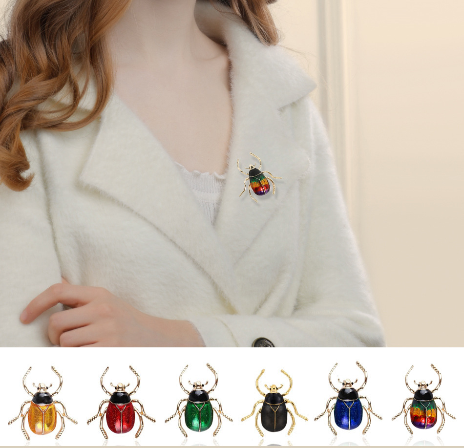 Brooches Classification Daily Occasion Alloy Material Retro Pin Insect Alloy Enamel Plating Unisex Brooches