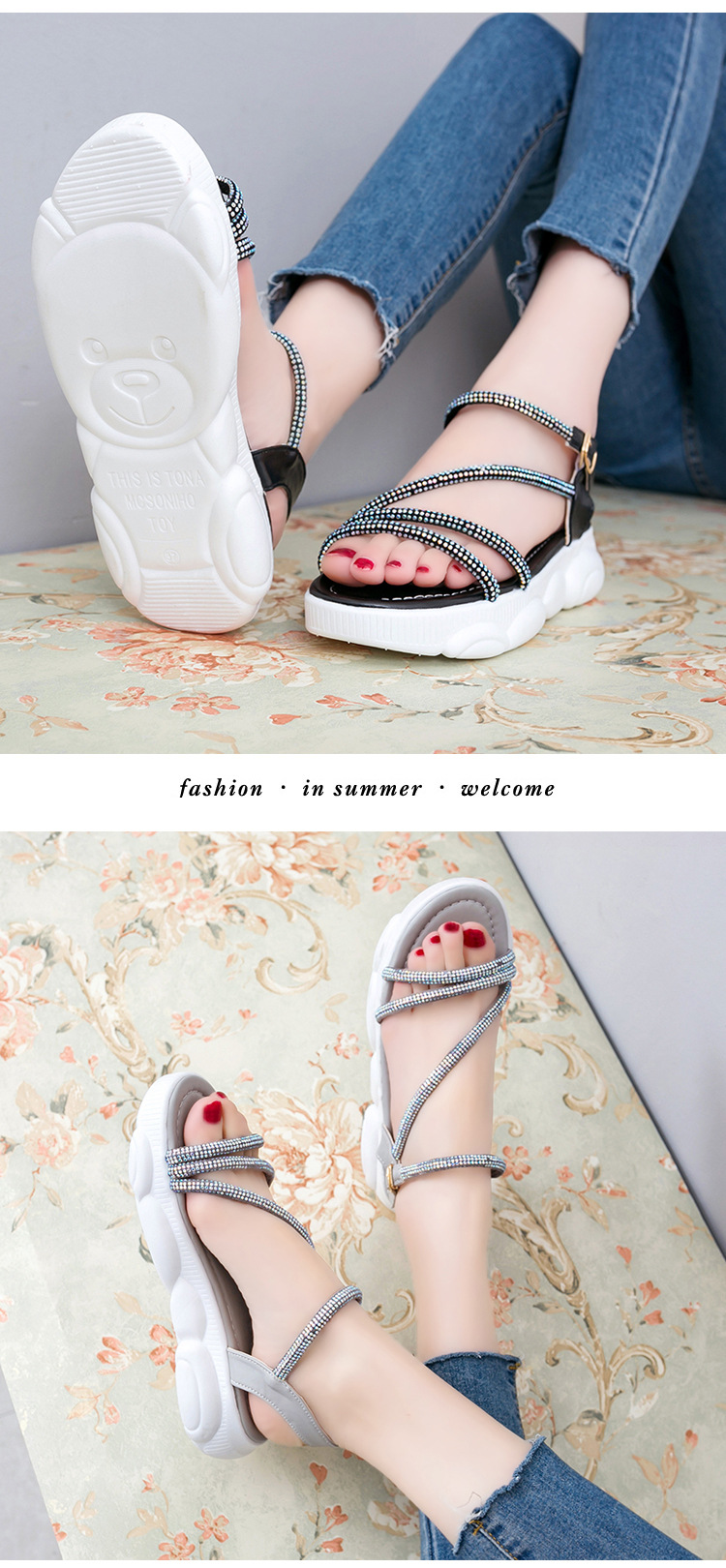 Chaussures été pour femme en Caoutchouc - Ref 3345867 Image 17