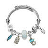 Jewelry stainless steel, metal bracelet, artificial stone inlay, hair accessory, simple and elegant design, with gem
