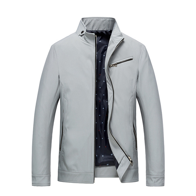 Spring and autumn thin men’s Lapel zipper decorative coat business casual jacket for men