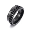 Accessory, ring stainless steel, chain, jewelry, 2023, European style