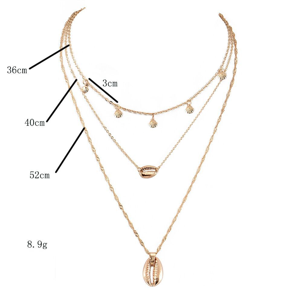 Women's Multi-layer Shell Pendant Necklace display picture 4