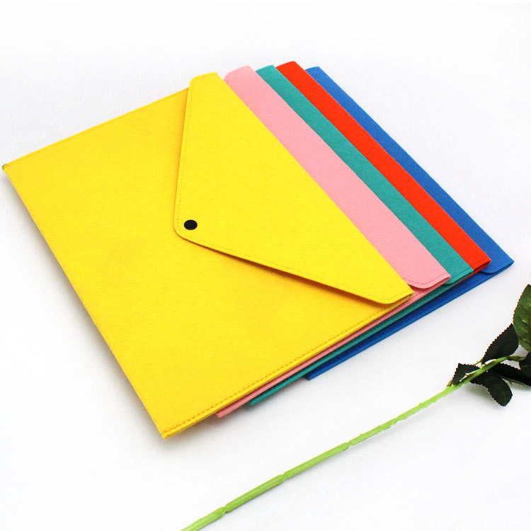 厂家供应多彩毛毡文件包 毛毡文件收纳袋 商务休闲毛毡包可定制|ms