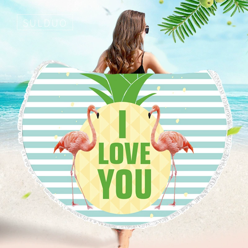 2 Тианфа завод прямой микрофибры круглый пляжное полотенце Европейский и американский Стиль печатных пляжное полотенце