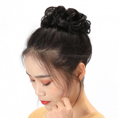 Foreign trade 25-color wig hair ring, realistic and fashionable fluffy hair ring, bridal updo wig hair accessories, hair ring