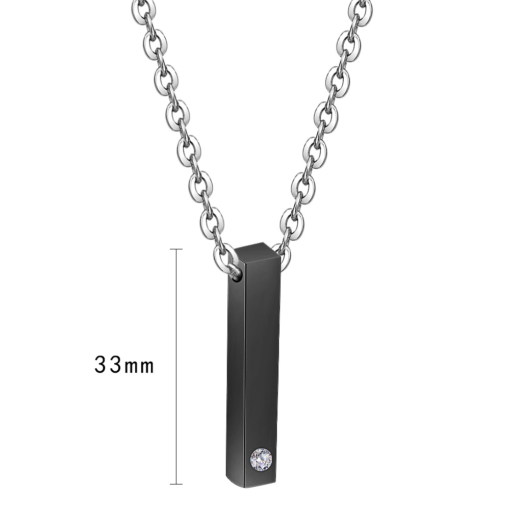 304 Stainless Steel Pendant Material Simple Style Customization Laser Engraving 304 Stainless Steel Plating Unisex Pendant Necklace Men Pendant Necklaces