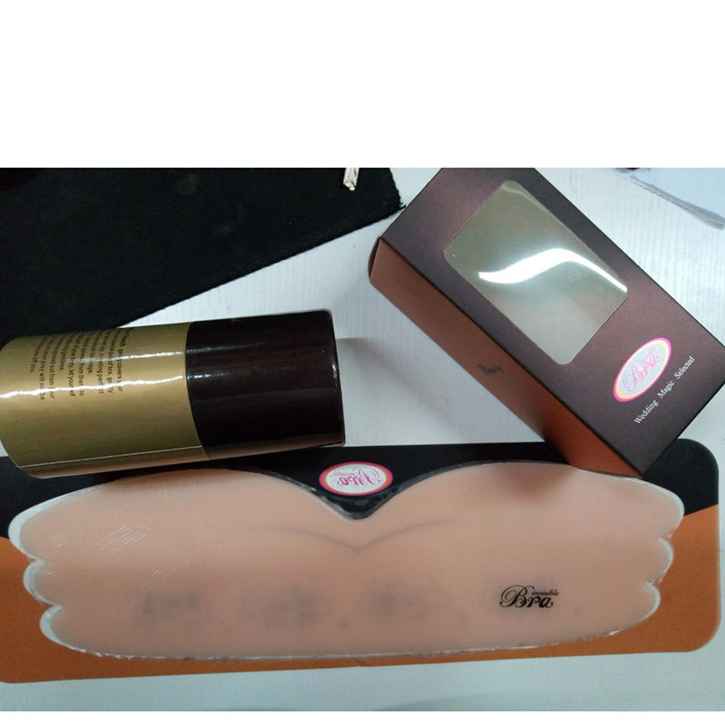 一片式硅胶隐形文胸婚纱游泳聚拢硅胶胸贴乳贴 无肩带隐形内衣