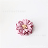 Cloth, hairgrip handmade from pearl, brooch, flowered