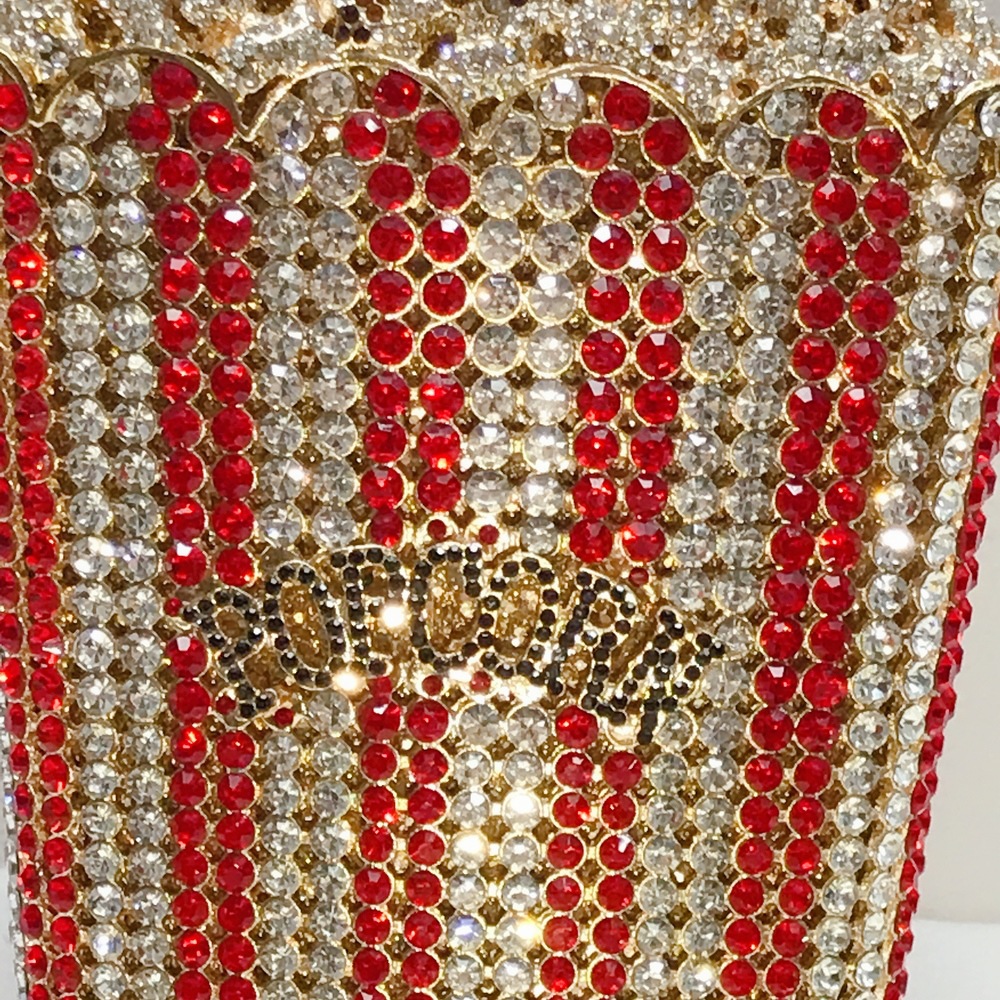 Túi clutch nữ đính kim cương dạ hội Popcorn Clutch — Màu đỏ, Màu xanh lam, Màu đen, Bảy màu chi tiết 26