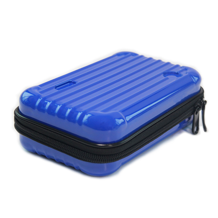 ABS材质蓝色洗漱用品收纳包 硬壳大容量大容量化妆用品收纳盒