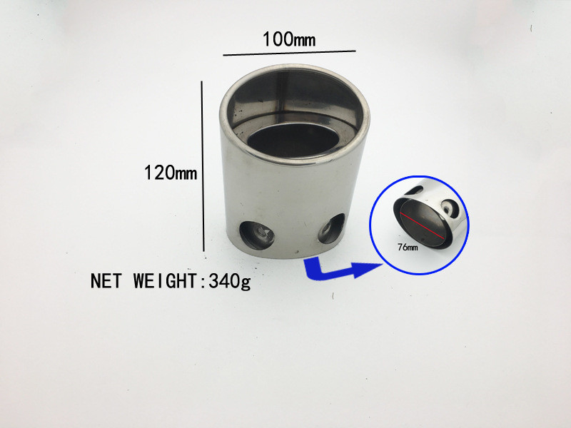 9008 applicable to the tail throat modification free passenger Tida tail throat old civic tail throat stainless steel exhaust pipe