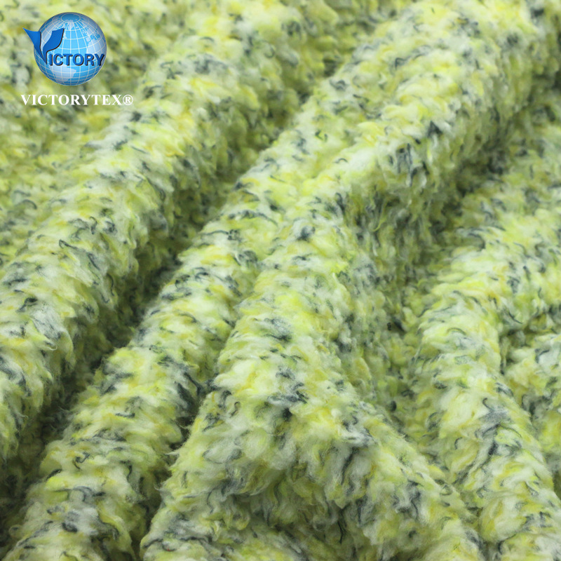 锻彩舒棉绒布针织纬编七彩段彩羊羔绒梳棉绒舒棉绒布家纺服装面料