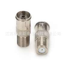 有线电视接头 F头英制转9.5快插母 快速直插机顶盒插头转接头