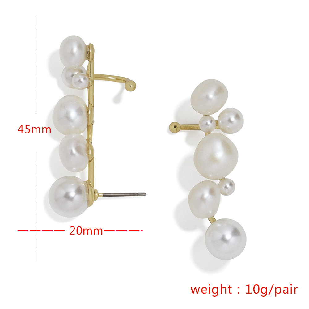 Wholesale Fashion Buns Pearl Alloy Ear Clip Nihaojewelry display picture 1