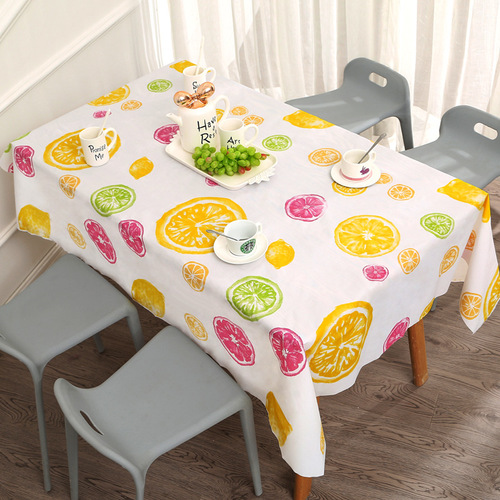 Nordic tablecloth anti-scalding anti-oil no-wash plastic tablecloth plaid tablecloth tea table cloth PVC cover cloth table mat thick section