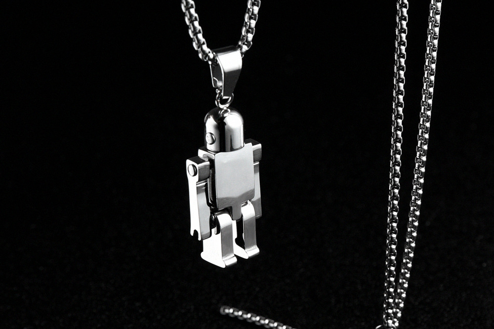 Hip-Hop Cool Style Robot 304 Stainless Steel Polishing Metal 18K Gold Plated Unisex display picture 4