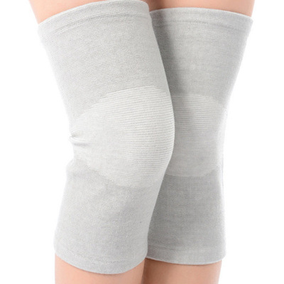 厂家供应竹炭保暖针织加厚护膝 运动护具 四面弹护膝 篮球护膝|ms