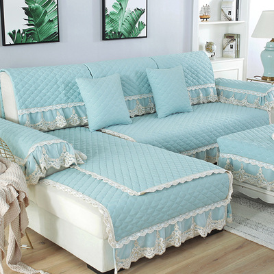 One piece On behalf of Cross border European Wind Sofa cushion suit Four seasons currency Washed cotton Fabric art Sofa cushion combination