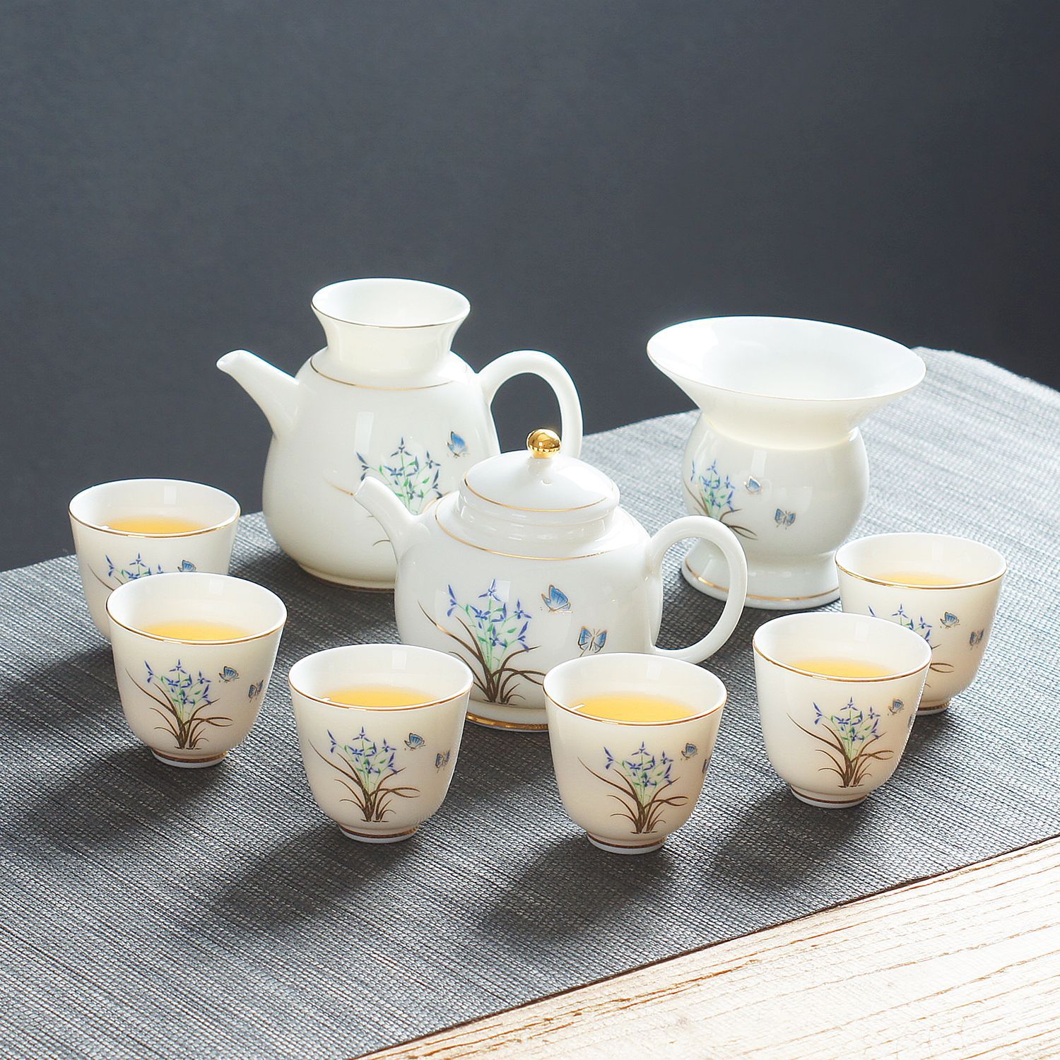 盛艺窑厂家直销羊脂玉瓷茶具德化白瓷陶瓷礼品茶壶茶具套装批发