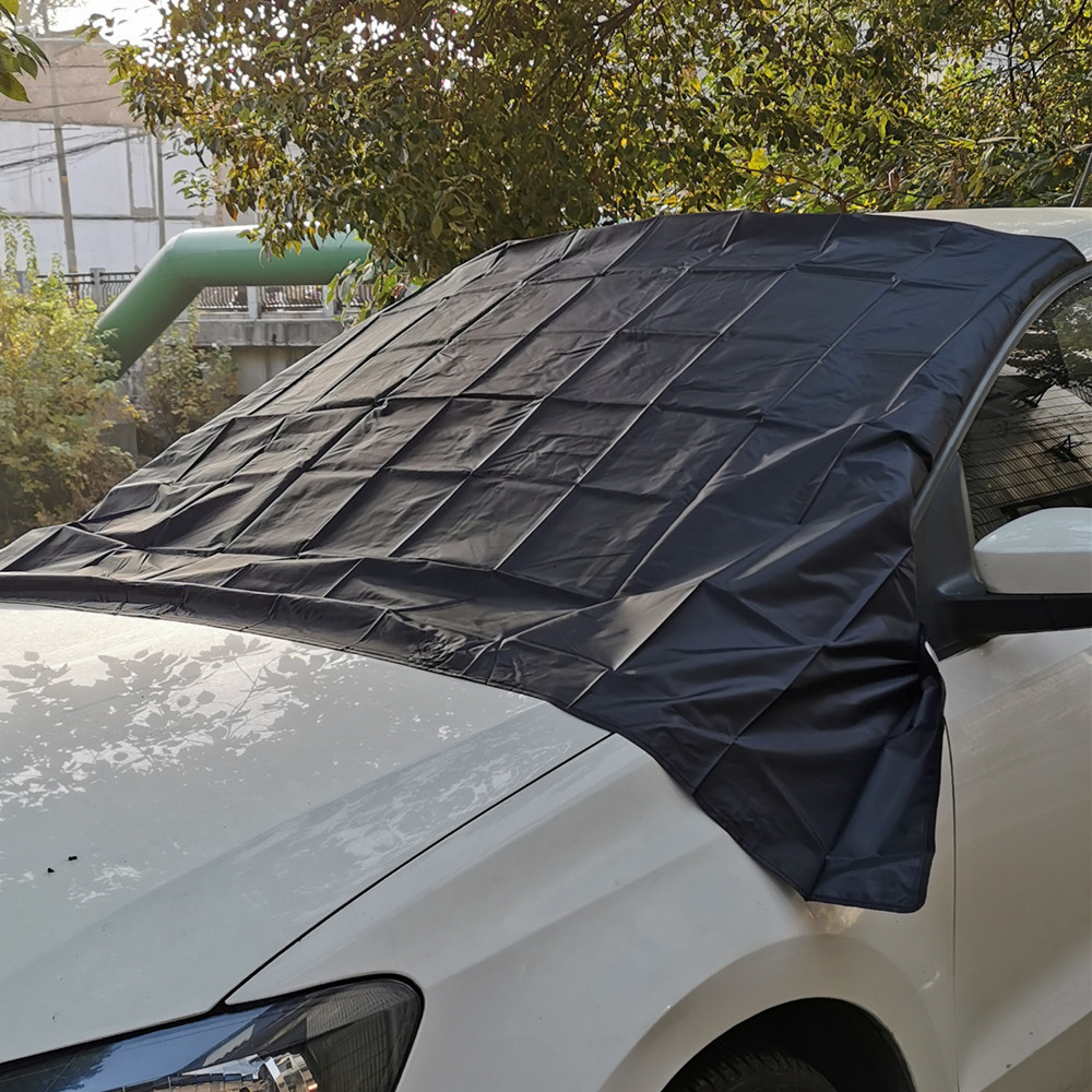 汽车前档玻璃防晒防霜雪挡磁性汽车车衣半罩遮阳太阳伞伞车罩定制|ms