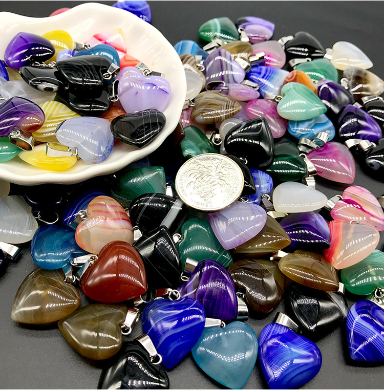 5g Weight Pendant Jewelry Making Type Agate Material Solid Color Pattern Satin Finish Polishing Design Classic Style Style Coffee, White, Purple, Red, Green, Blue, Yellow, Black Color Agate Solid Color Satin Pendant 12