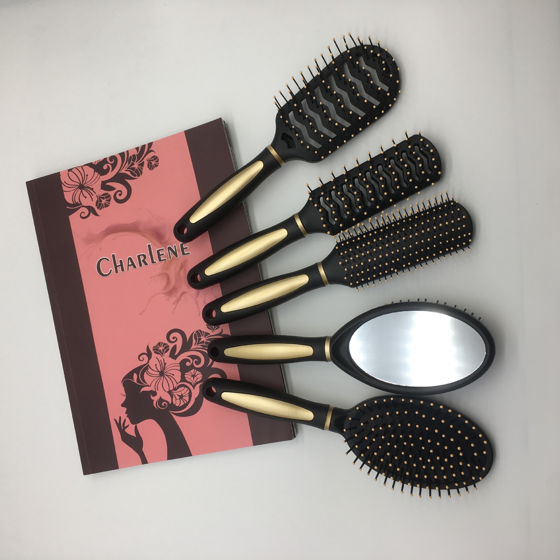 Fábrica directa de nuevo peine de pelo de plástico, peine de pelo mate, peine de masaje, peine de pelo rizado, peine de espejo