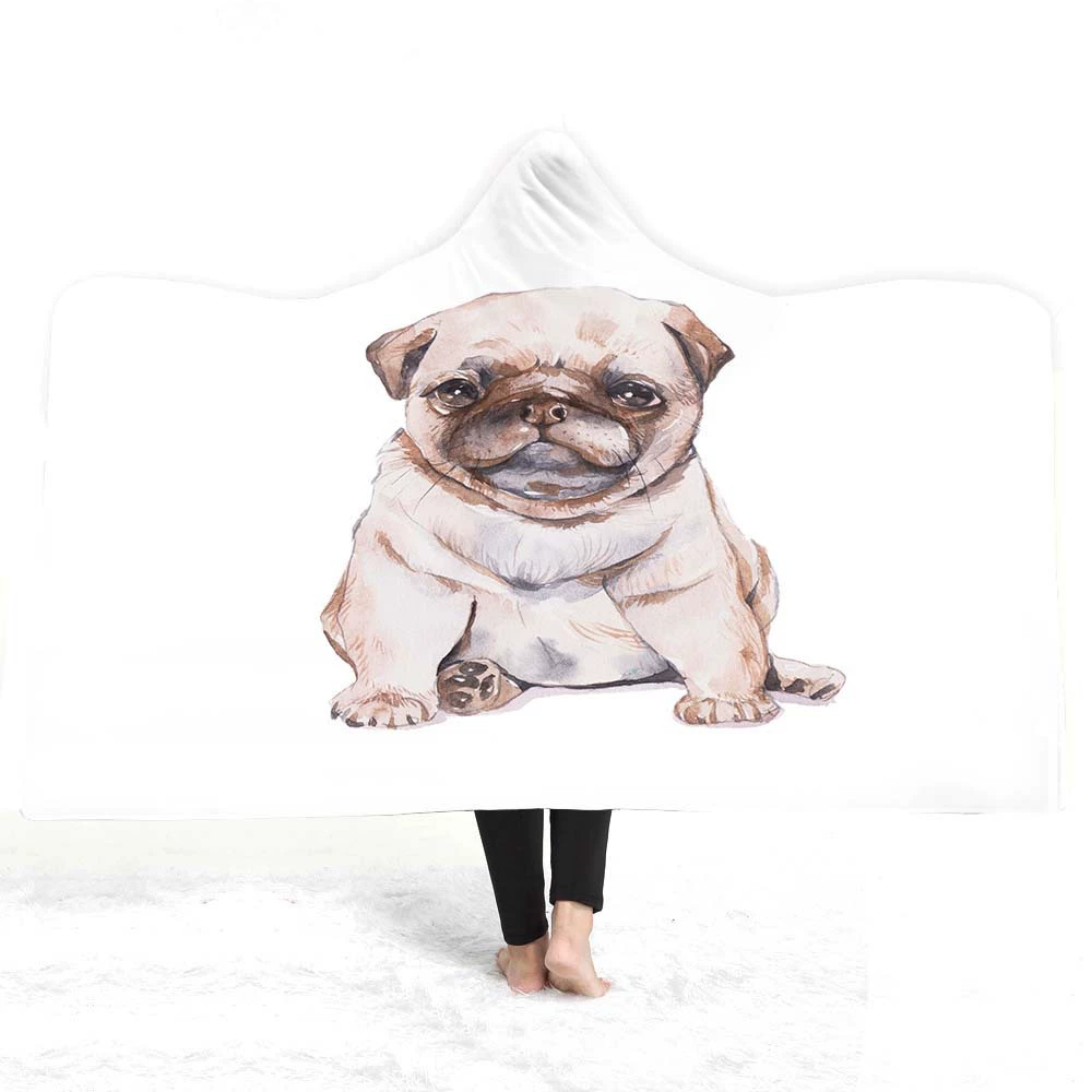 2 дня Волосы волшебный плащ с капюшоном накидка одеяло взрослые дети в шляпе двойная плюшевая собака трансграничная Amazon