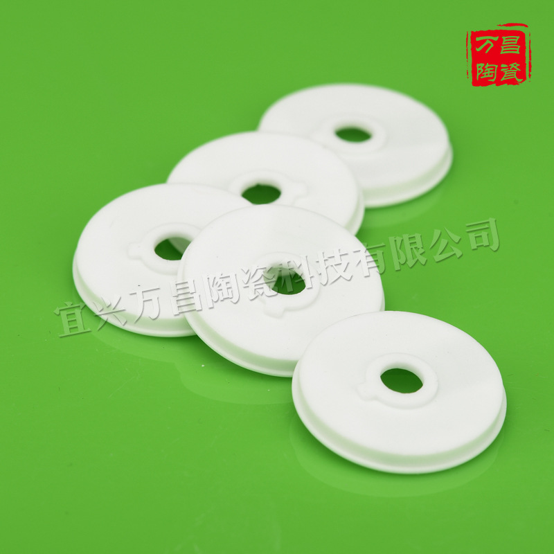 厂家批发工业95瓷 99瓷 绝缘氧化铝陶瓷配件 精密纺织隔热陶瓷片