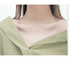 Necklace with tassels, trend chain for key bag , silver 925 sample, bright catchy style, Korean style, simple and elegant design