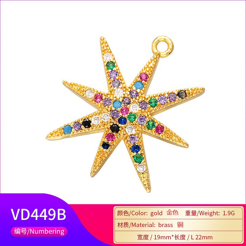 Wholesale Accesorios De Estrella De Diamante De Color Microincrustado Nihaojewelry display picture 2