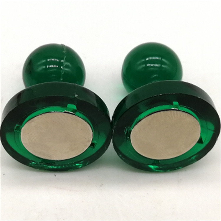 厂家现货供应D15*21mm透明中号彩色磁图钉 强磁白板磁扣 书画磁铁