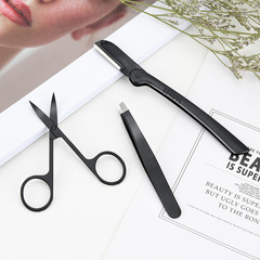 不鏽鋼修眉工具3件化妝修眉套裝 美妝工具眉刀套裝修眉套裝