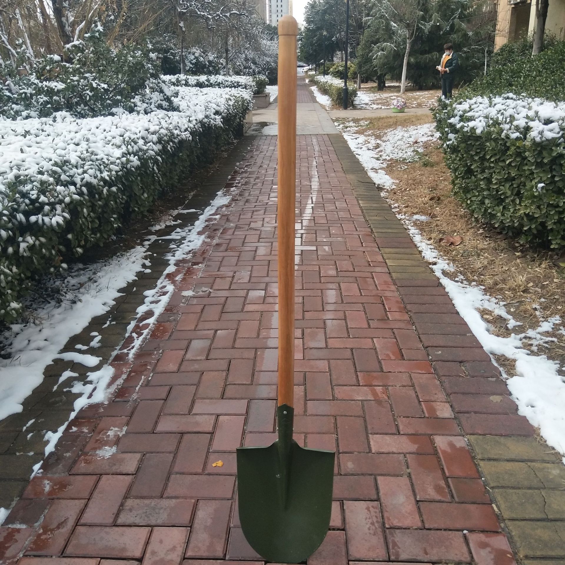 户外工兵铲大号尖锹配装锹劳保铁锹 抗洪抢险应急救援战备锹