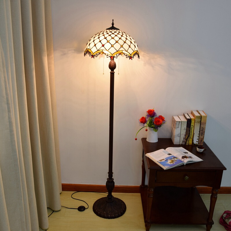 40CM euro Tiffany restaurant floor lamp bar American simple decorative glass lamp White Decoration 40CM euro Tiffany restaurant floor lamp bar American simple decorative glass lamp White Decoration