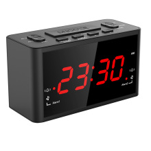 LED收音机 数码闹钟机 1.2寸屏数字显示钟控 clock radio 工厂