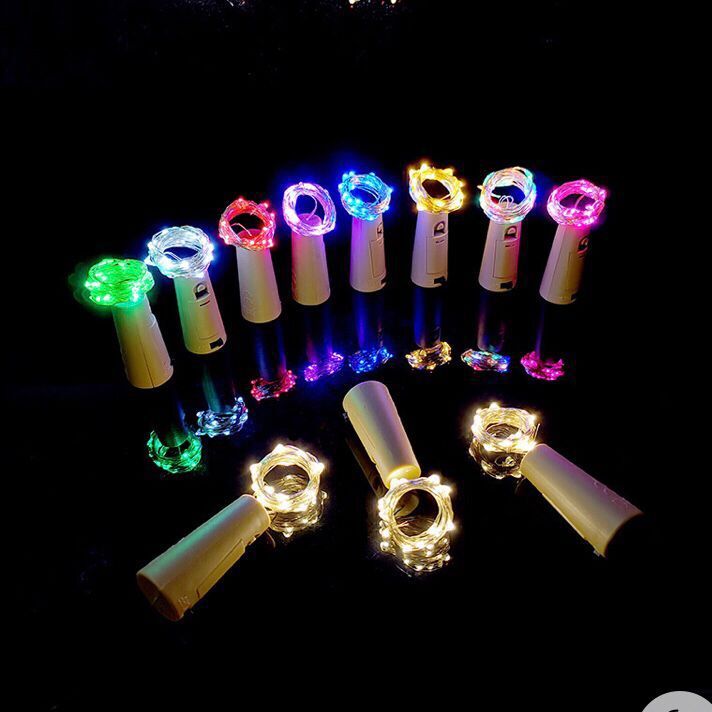 LED红酒瓶塞灯串节日圣诞装饰铜 银丝灯七彩灯串发光红酒瓶塞配件