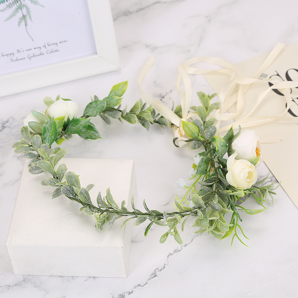 Amazon AliExpress Cross-border New Mori Seaside Vacation Photo Wreath Headwear Bride Bridesmaid Hair Comb Headwear