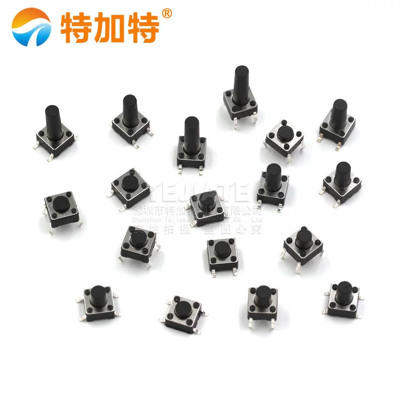 Tegat|6*6*6MM tact switch vertical 4-pin micro switch 6X6X6 key switch